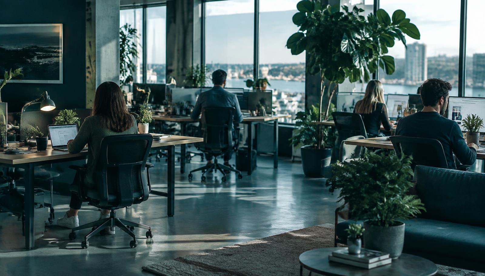 Ambiente de trabalho moderno e saudável